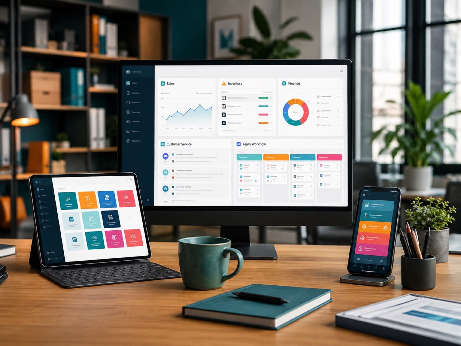 Small-business team using a professionally designed digital website to support customer growth