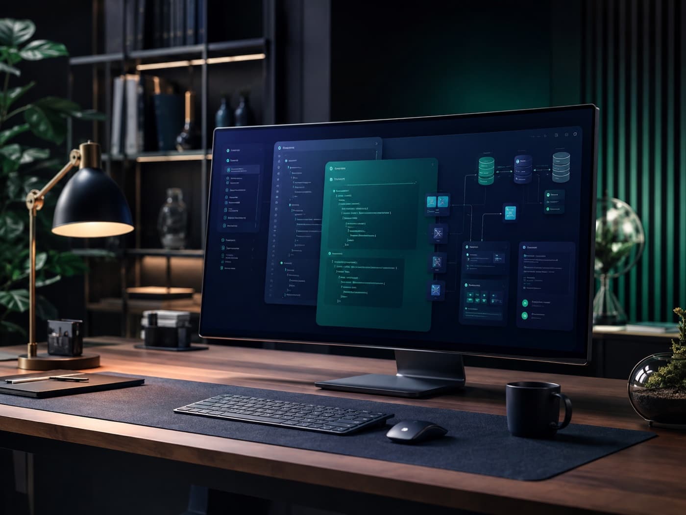 MongoDB document data architecture with flexible collections and distributed nodes